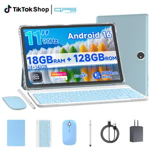 [SummerWins]  PEICHENG 11-inch Android 16.0 Tablet 18(4+14)GB RAM 128GB ROM 1TB Expandable 2.2GHz Octa-core 1280x800 IPS Touchscreen WiFi6 5G & Bluetooth 5.0 with Keyboard/Mouse/new Stylus Bundle , Wireless,Foldable, FathersDayGift SummerFinds