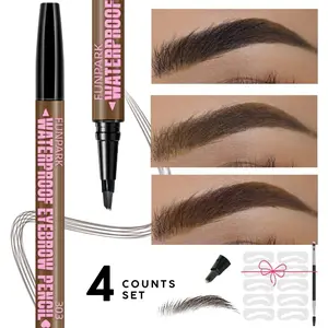 Small Tuft Hairlike Liquid Brows Pen, Eyebrow Makeup Products: Longlasting, Smudge - Proof, Waterproof. A Microblading Eyebrow Kit, Easy to Use, Ideal for Beginner Kits. Comes with an Upgraded Angled Square Brush.