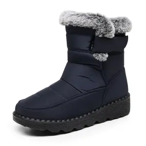 Women's Ankle Winter Boots with Faux Fleece Lining - Lightweight Anti-Slip Snow Booties for Women, Available in Multiple Colors, Fashionable All-Day Comfort for Work and Leisure