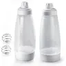 MIUVA 2-Pack 1L (1000ml) 2-in-1 Design Baking Pancake Batter Dispenser - BPA-Free Plastic & Smooth Metal Squeezer Bottle, Blender Balls, Silicone Components, Detachable Parts, 3.7 Inches, Crepe-Ready Flow (Spring Kitchen Gadget)