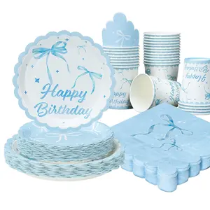 25pcs (7 inches+9 inches+tissues+paper cups), disposable plates, napkins, paper cups, paper cups, party supplies, party utensils suitable for parties, family picnics, multi person gatherings