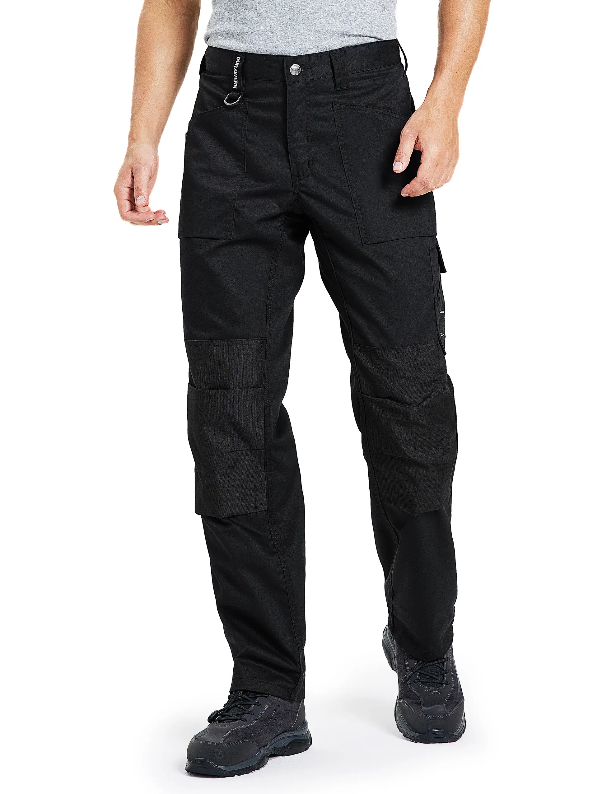 #fathersdaygift DURAWERK Men's Work Pants, Carpenter Pants with Reinforced Knee Pad Pockets, Durable Cargo Pants