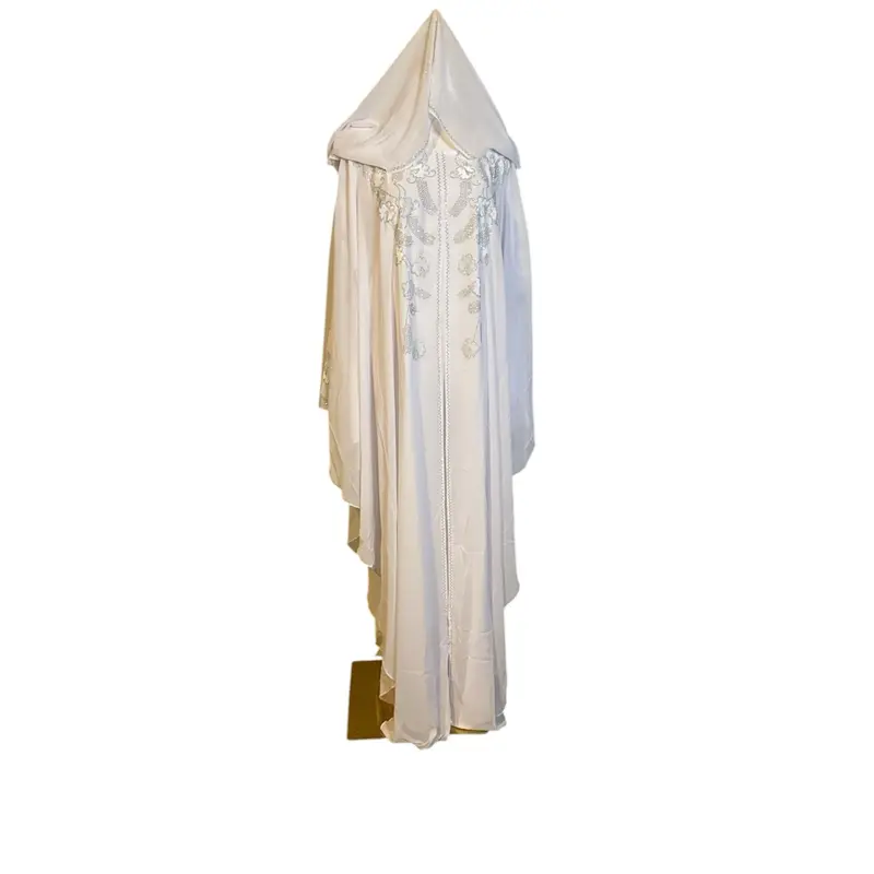 Women's Modest Long Sleeve Abaya, Breathable Cotton Islamic Prayer Dress for Daily Wear