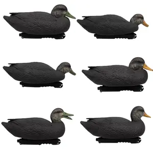 Final Approach HD Black Duck Floater Decoys, 6 Pack