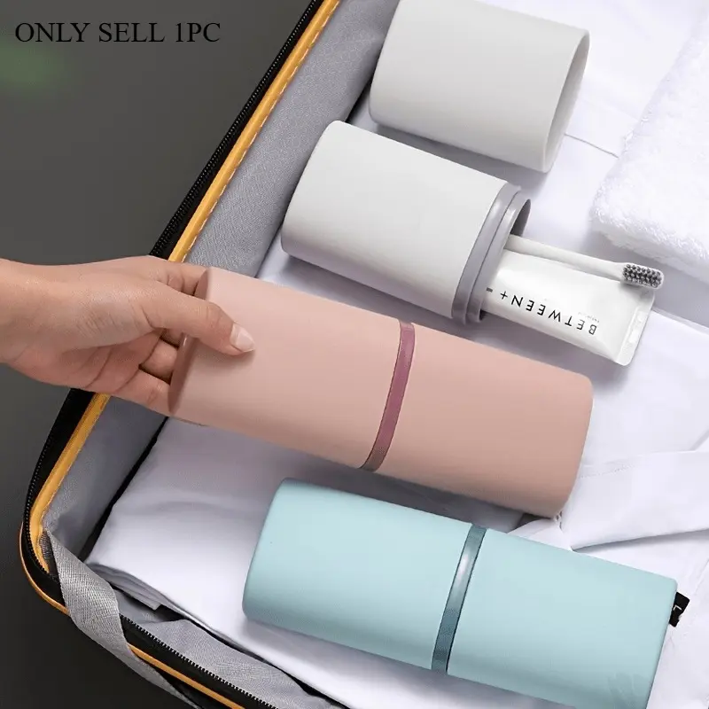 1pc Portable Toothbrush Holder Case, Multifunctional Travel Toothbrush Storage Box, Mouthwash Toothbrush Case, Toothbrush Holder Organizers, Tooth Brush Holder For Travel