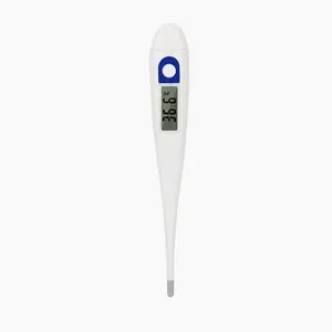 Portable Digital Oral Thermometer for Adults - Medical Rigid Tip, Water-Resistant, Fever Line Indicator, Rectal & Underarm Use