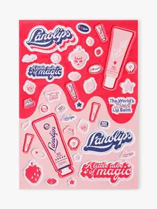 101 Ointment & Strawberry Puffy Sticker Sheet – Cute Squishy Stickers for Water Bottles, Phone, Diary, 40pcs