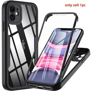 360 Full Body Front+Back Clear Case Protector For iPhone 16 15 14 13 11 12 Pro Max Silicone Shockproof Cover