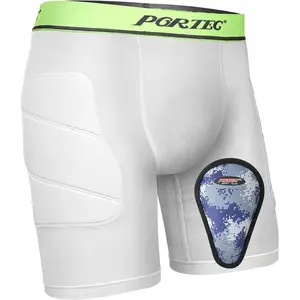 Youth Compression Sliding Shorts with Protective Cup,Padded Sliding Shorts for Baseball Football Lacrosse