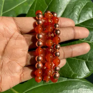 Pure Copper Carnelian bracelet | confidence self love boosting bracelet