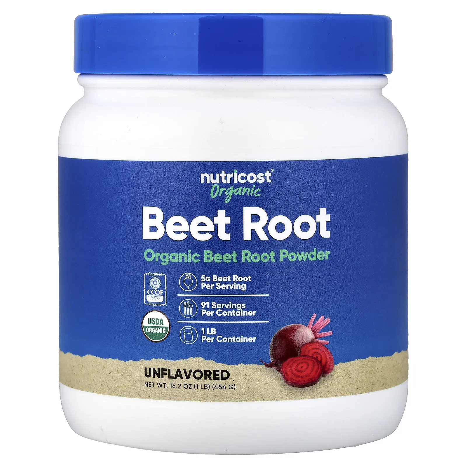 Nutricost Organic Beet Root Powder, Unflavored, 16 oz (454 g)
