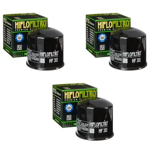 Hiflofiltro HF202 Oil Filter 3 Pack Honda VF500F Interceptor, VT500 Eurosport