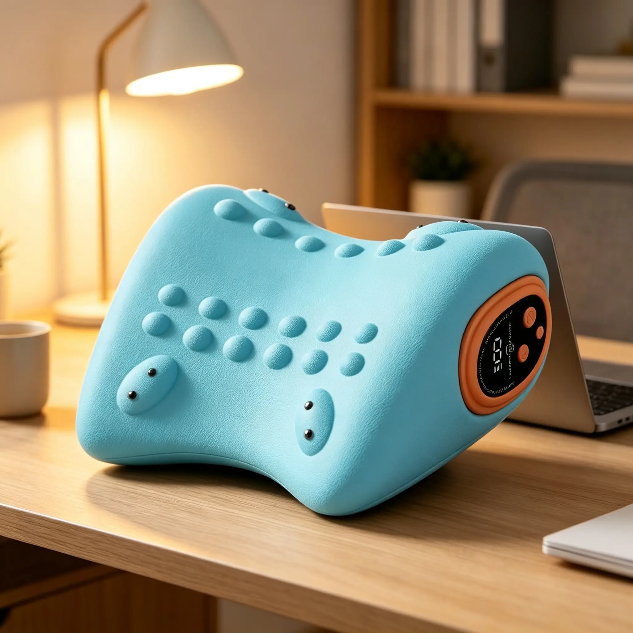 Cordless Manual Neck Massager - 26° Angle Cervical Back Pillow, Portable Deep Tissue Relaxation Tool for Neck & Shoulder Tension Relief (Beauty & Personal Care)