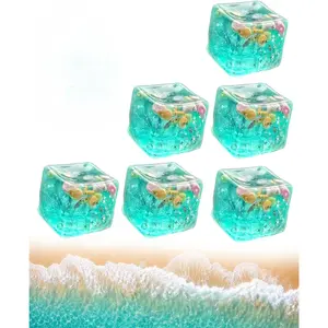 Ice Cube Squishy, Ice Cubes Stress Balls, Soft Slow Rise Squishy Stress Relief Sensory Toy, ICES Cubes Marine Shells Squishies Toy, Stretchy Fidgets Toys, Squeeze Ball Hand Toys