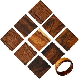 Pack of 10 Rings Ironwood Blanks – Wood Ring Materials for Wood Jewelry Ring Making – Wood Blanks Ring Craft – Wood Blanks for DIY