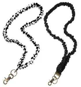 2 PCS Lanyards for Id Badges, with Carabiner Clip, Fashionable ID Badge Holder with Breakaway Lanyard, Teacher Nurse Office Christmas teacher lanyard Gifts