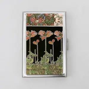 Floral Cigarette Cigarette Case or Card Holderr