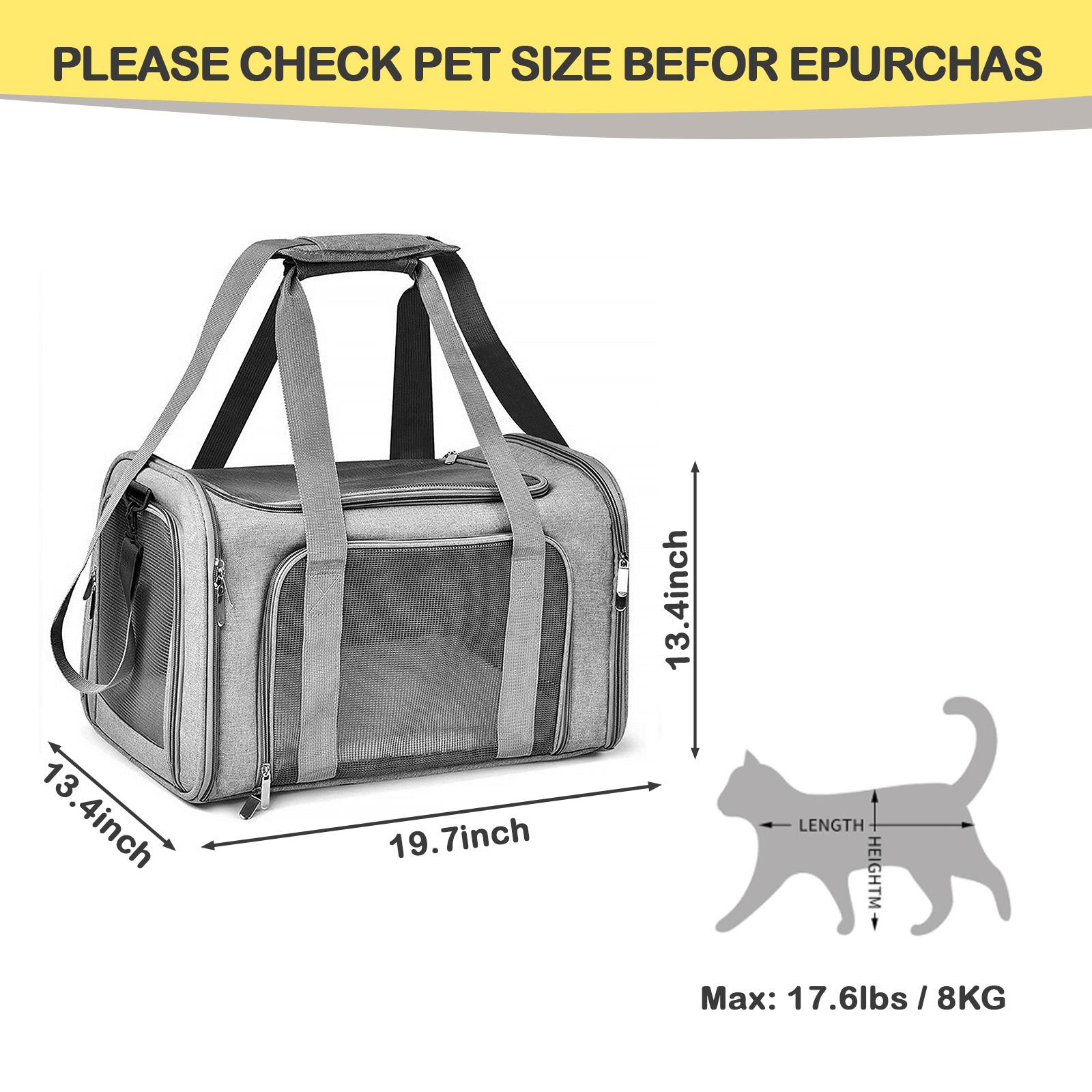 COZPAW Large Cat Carriers Dog Carrier Pet Carrier for Large Cats Dogs Puppies up to 25Lbs, Big Dog Carrier Soft Sided, Collapsible Travel Puppy Carrier - Large