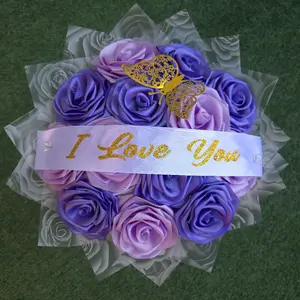 Purple and Lilac I Love you Eternal rose bouquet roses rosas eternas flores flowers gift regalo decor decoration room Decorative arrangement Multicolor