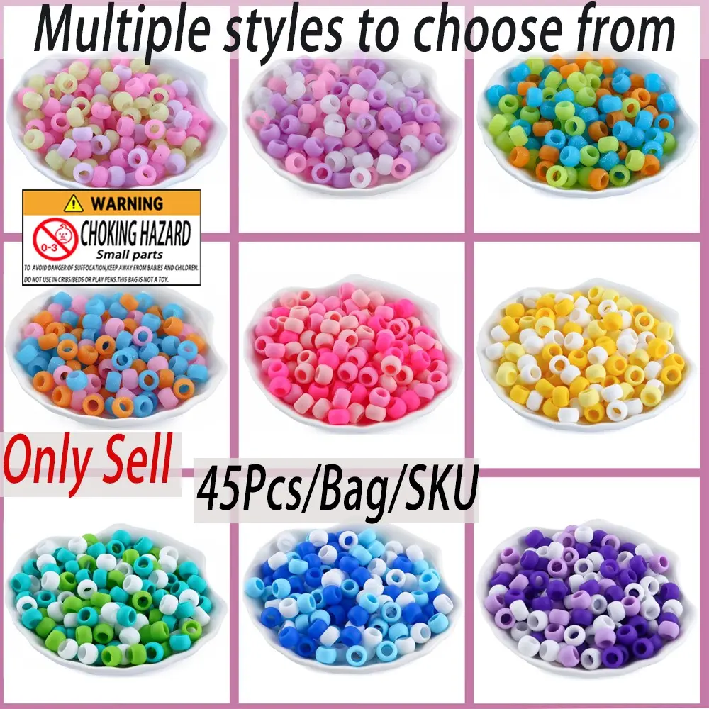 45Pcs Silicone Hair Bead Set 3-color, Glitter Silicone Hair Accessories, Braiding-Specific Shimmering Ponytail Beads, Washable Hair Ornaments, Beads and accessories