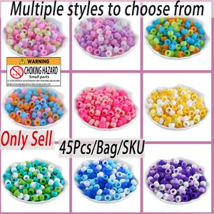 45Pcs Silicone Hair Bead Set with 3 color, Glitter Silicone Hair Accessories, Braiding-Specific Soft Shimmering Ponytail Beads, Washable Hair Ornaments Perfectly Complements Women's Braided DIY Galaxy Beads