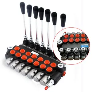 7 Spool Hydraulic Directional Control Valve 13GPM 3600 PSI SAE Interface