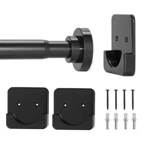 VEVOR Stainless Steel Shower Curtain Rod, 28-76 In, 1 In Diameter, Adjustable Spring Tension Telescoping Rod with Holders, No Drilling Non-Slip Wall Installation for Bathroom, Closet