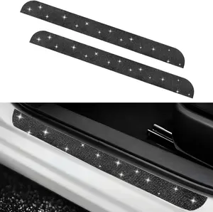 2PCS Bling, Black, 3D Car Emblem Badge Decal Sticker, Metal Exterior Decoration for Car Truck SUV