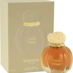 Maison Asrar Vanilla Voyage Women's Perfume, Warm Healing Vanilla Food Scent, 100ML (3.4oz) Jasmine Rose Gardenia Floral, Fall Winter Home Date