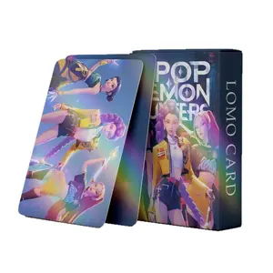 Kpop Trendy 55 Demon Hunter Theme Anime Style Collection Cards, Peripheral Lomo Small Card Set, Collectible Anime Trading Cards