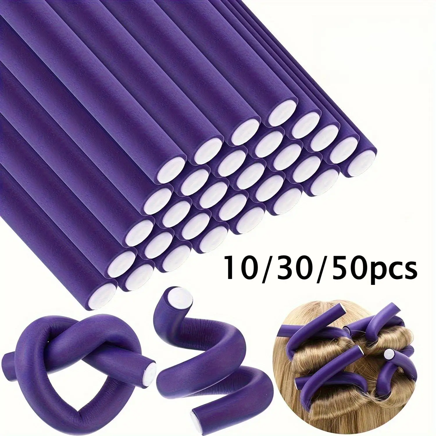 Extensible hair curler, Foam hair curler, Extensible hair curling rod, Non-heating type, No heat-induced bending foam hair curl, Sponge Hair Rollers, Heatless Curling Rod, Heatless Hair Curlers, Heatless Styling Tools