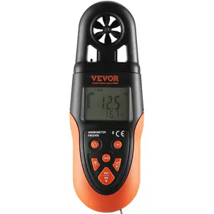 【DealsForYouDays】VEVOR Bluetooth Portable Anemometer, Temperature Range 14 ℉ -140 ℉ , Digital Device for Measuring Wind Speed, Temperature, Air Flow, and Wind Chill, Equipped with LED Backlit Display, Ideal for SurfingSummervibes