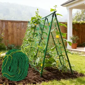 1 Pack Heavy-Duty Garden Trellis Mesh, Trellis Net, Sturdy Support for Climbing Plants, Flowers & Vegetables, Durable Weather-Resistant Material with Easy Setup & Installation for Outdoor Gardening, Raised garden bed, Planting Supplies & Tools