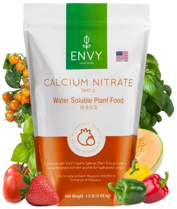ENVY Calcium Nitrate - Greenhouse Grade, Water-Soluble Plant Food