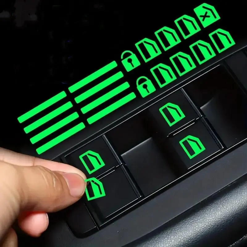 Car Luminous Car Sticker, Car Button Sticker, Car Interior Decorative Sticker, Car Accessories for Car Interior Decoration, Cute Car Decor, Car Decorations, Decal For Cars