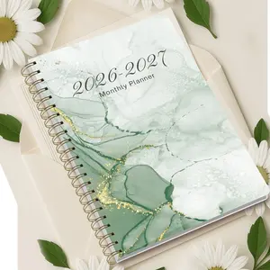 1pc 2026-2027 Weekly And Monthly Academic Year Planner Calendar Notebook, 2026 Jan - 2027 Dec, 5.7" X 8", A5 Monthly Planner Notebook With Notes Waterproof Cover, Personal Organizer, Calendars Planners, Office & School Supplies