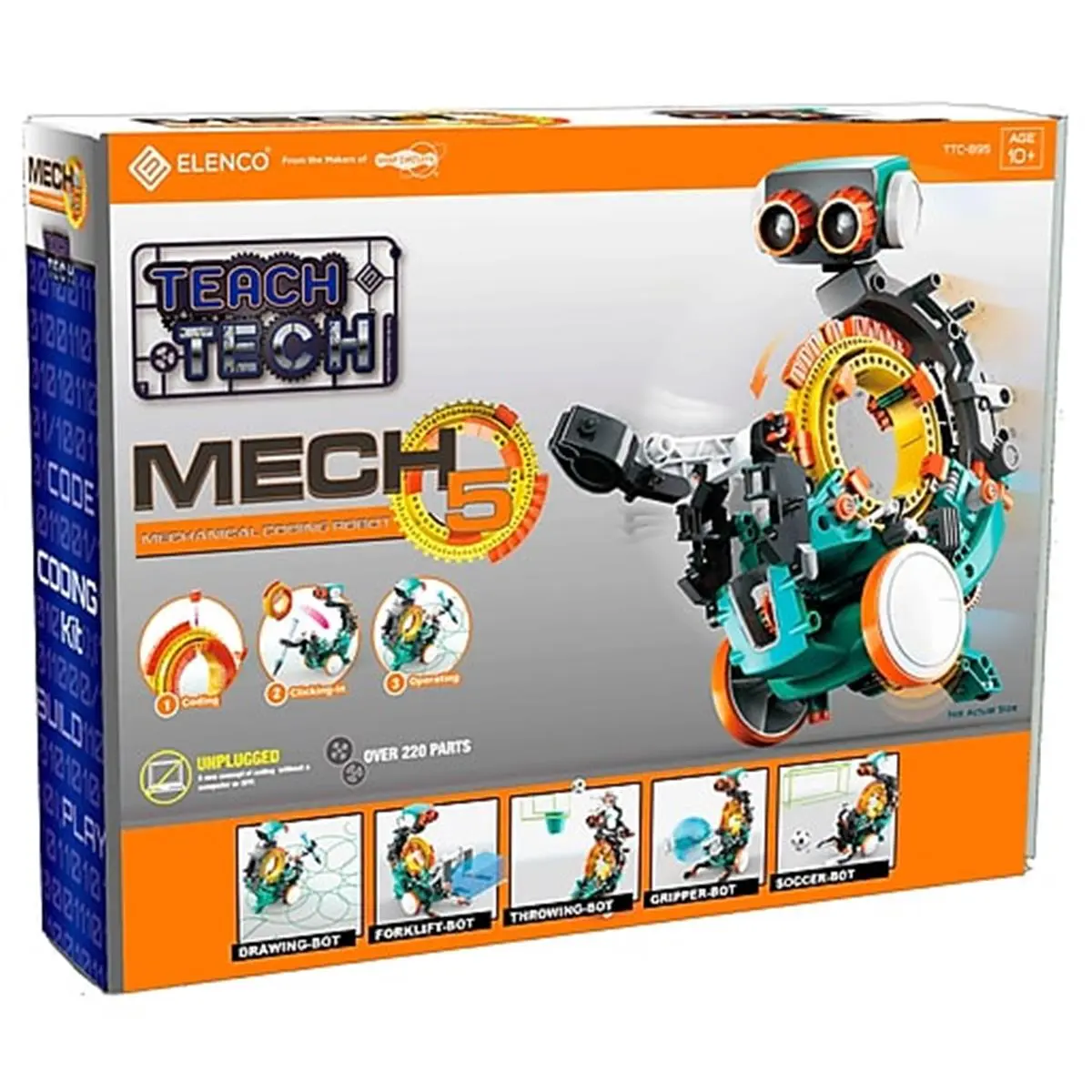 212 MAIN Mech-5 Movable Robot Dog Toy for Dogs - Interactive STEM Learning Pet Toy with Mechanical Engineering Elements, Alternative Energy Compatibility, Children Development Support, Problem-Solving Encouragement, Coding Wheel