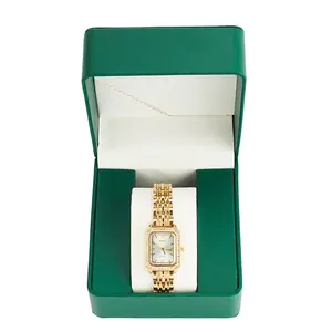 Vintage Square Crystal Dial Women Watch - Elegant Retro Quartz Watch for Women, Gift Box & Adjuster