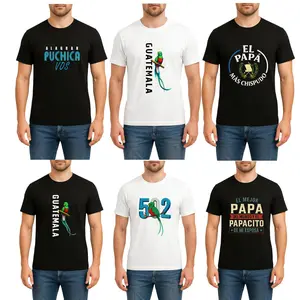 Men's Cotton T-shirt with Unique 502 Guatemala Design Featuring for Casual Wear Crewneck Short Sleeve Top