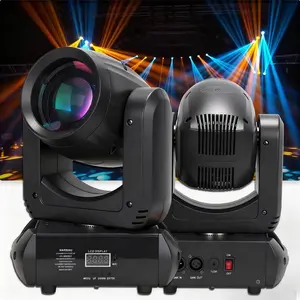 YUERLT Mini LED Moving Headlight 150W Beam Spotlight 18 Rotating Prisms DJ DMX Stage Lighting Effect Light for Disco Bar Wedding Part
