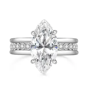 Jeulia Classic Marquise Engagement Ring Set Sterling Silver Sterling Silver Zircon
