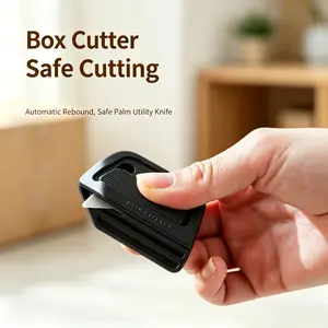 Magnetic Ceramic Box Cutter Safety Retractable Utility Knife Portable Mini Package  & Envelopes Opener  For Shipping & Home Use