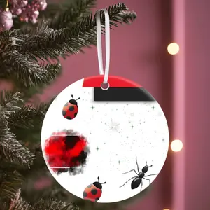 Christmas Ornaments Mlb Edits Ladybug Lady Bug Tree Circle Gift For Friends New Year Birthday Family Decor Holiday Acrylic