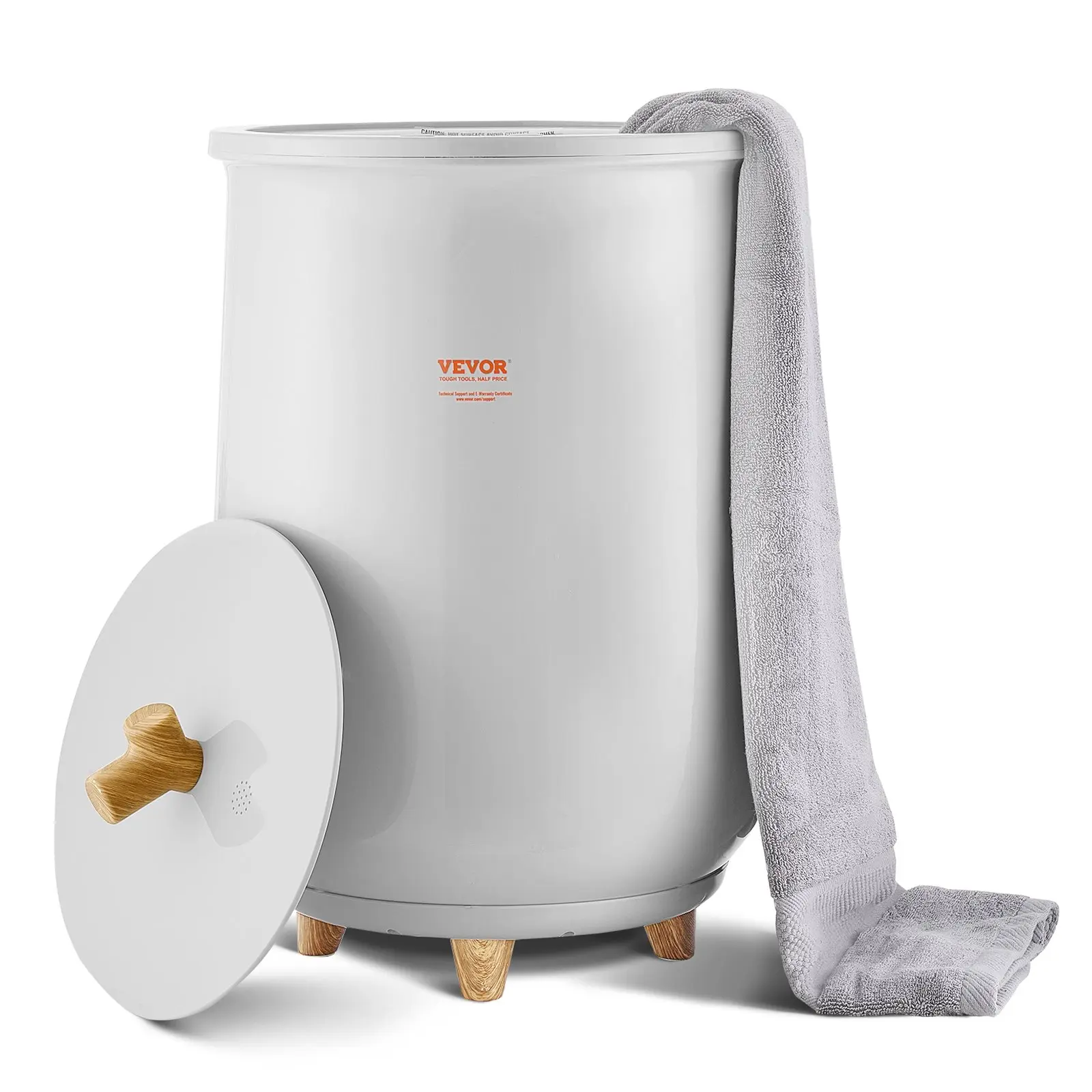 【Summerfinds】VEVOR Towel Warmer Bucket,20L Large Towel Warmer for BathroomAuto Shut Off Towel Heater Fits up to Two 40"x70" Oversized TowelsBathrobesBlankets4-Level Timer Towel Warmer Ideal for SpaGray