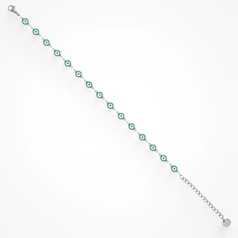 EVRY JEWELS Gold or Silver Plated Stainless Steel Women's Hypoallergenic Nazar Anklet