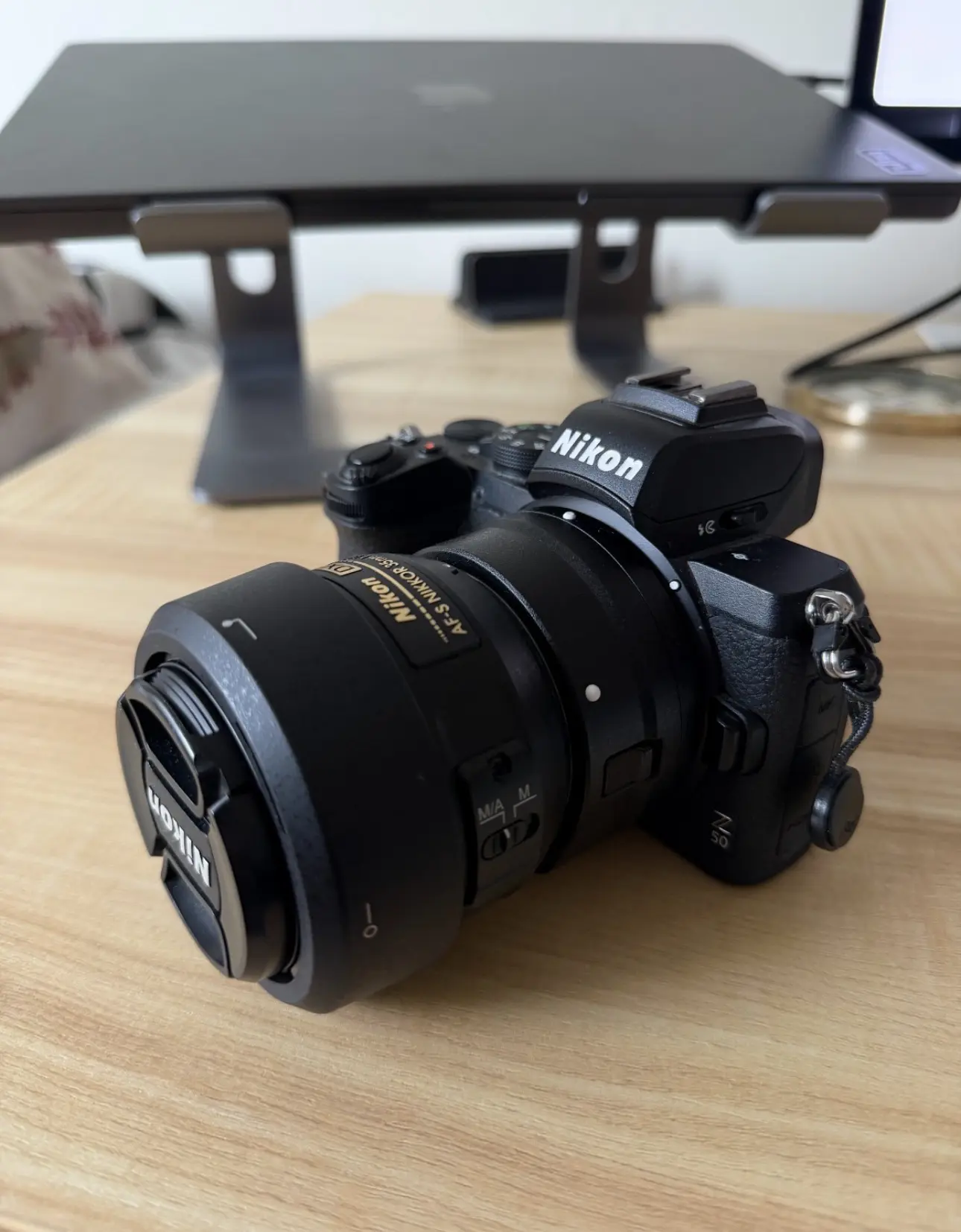 Z50 Camera with 35mm AF-S 1.8 lens and FTZ II Mount Adapter w/ strap