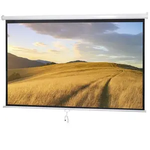 Segawe 100" Projector Screen 16:9 HD Diagonal Pull Down Home Theater Projection Screen
