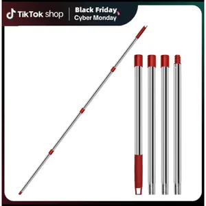 [BLACK FRIDAY OFFER] Mop Handle Replacement,4 Section Compatible with O-Cedar Spin Mop Refills and Brooms O Cedar Mop Stick for Floor Clean, 30" to 58"