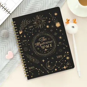 Joyko 2026 A4 Coil Notebook, Elegant Gold Wave Design, for Time Management and Organized Life Planning, Detailed Record Keeping