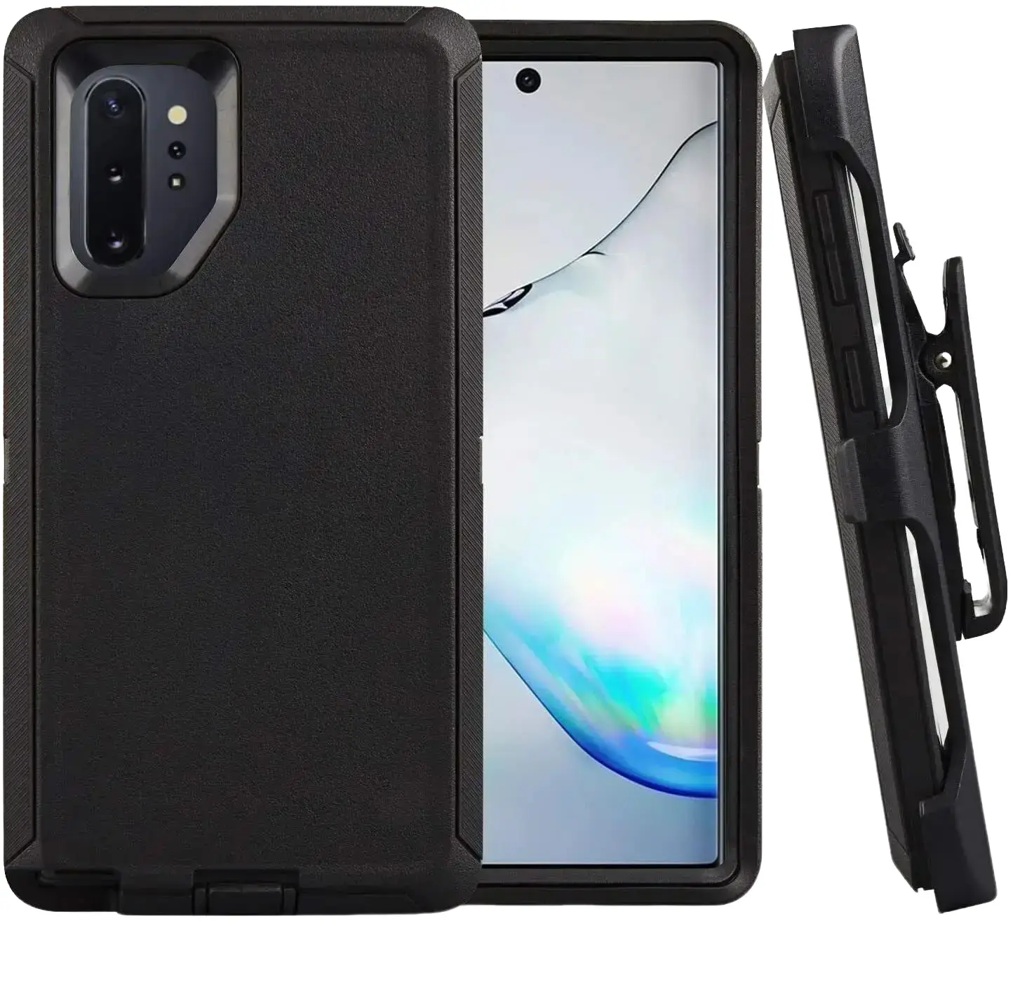 Rugged Defender Case For Samsung Galaxy Note 10 / Galaxy Note 10+Plus / Shockproof Heavyduty Protection case With Belt Clip Protector